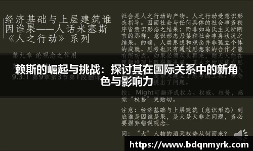 赖斯的崛起与挑战：探讨其在国际关系中的新角色与影响力
